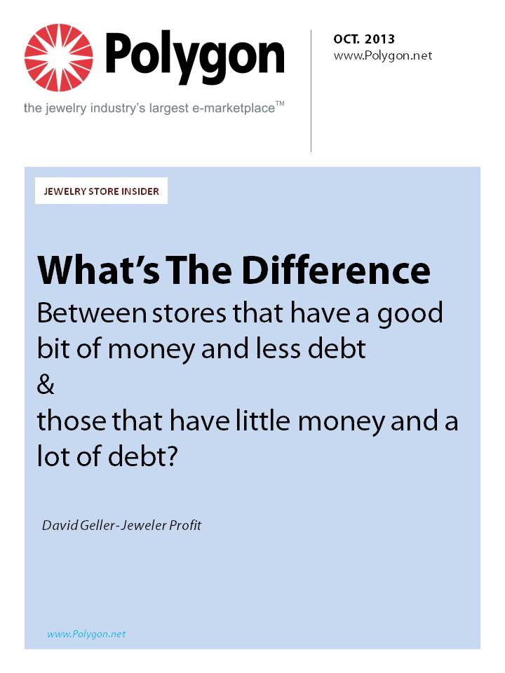 What's the difference between stores that have a good bit of money and less debt and those that have little money and a lot of debt?